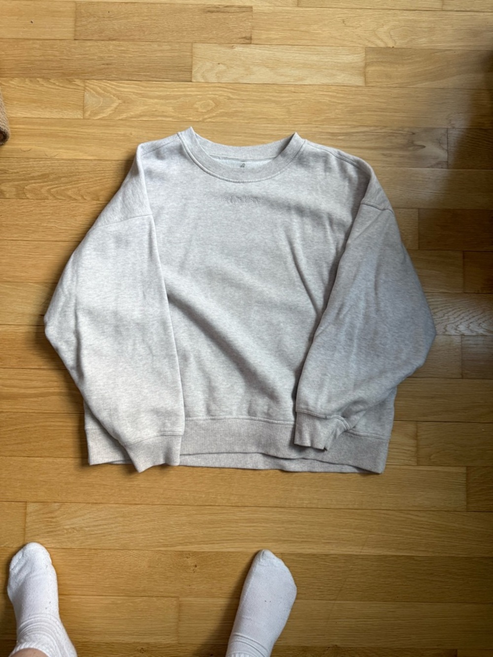 Calvin Klein Men's Crewneck Sweatshirt in Light Gray